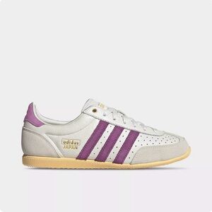 Adidas Women's Original Japan sneaker - White with Purple Stripes